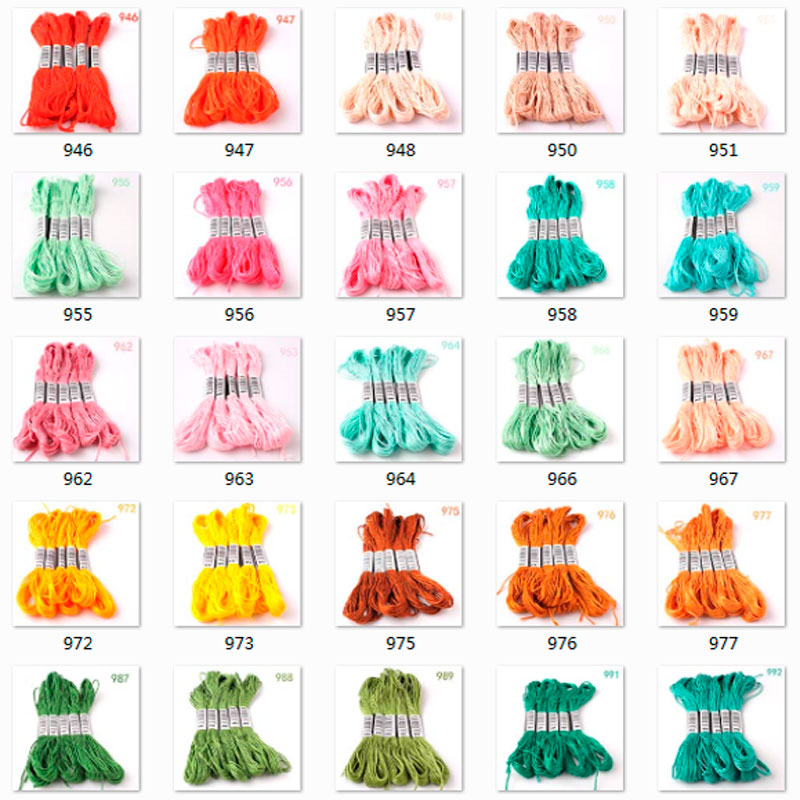Cotton Embroidery Thread Skeins - 943--3726--10 Adet Kanaviçe İpliği / Kanaviçe