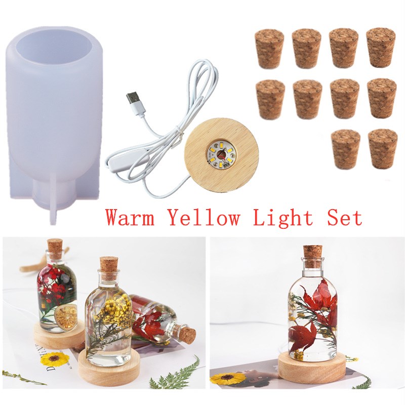 Silicone Epoxy Resin Molds Set - DIY kristal epoksi reçine kalıp Led