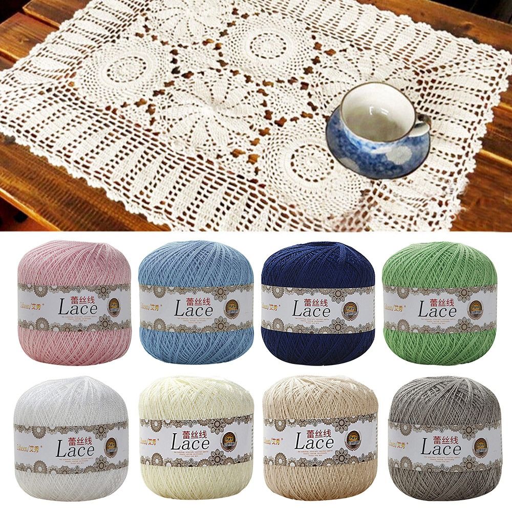Cotton Embroidery Thread Skeins - 50g/top yumuşak pamuk dantel iplik tığ