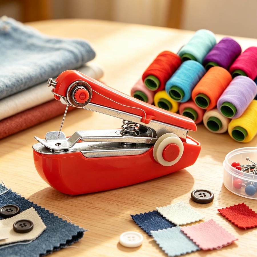 Mini Electric Sewing Machine Handheld - 6/11 adet El Tipi Mini Dikiş