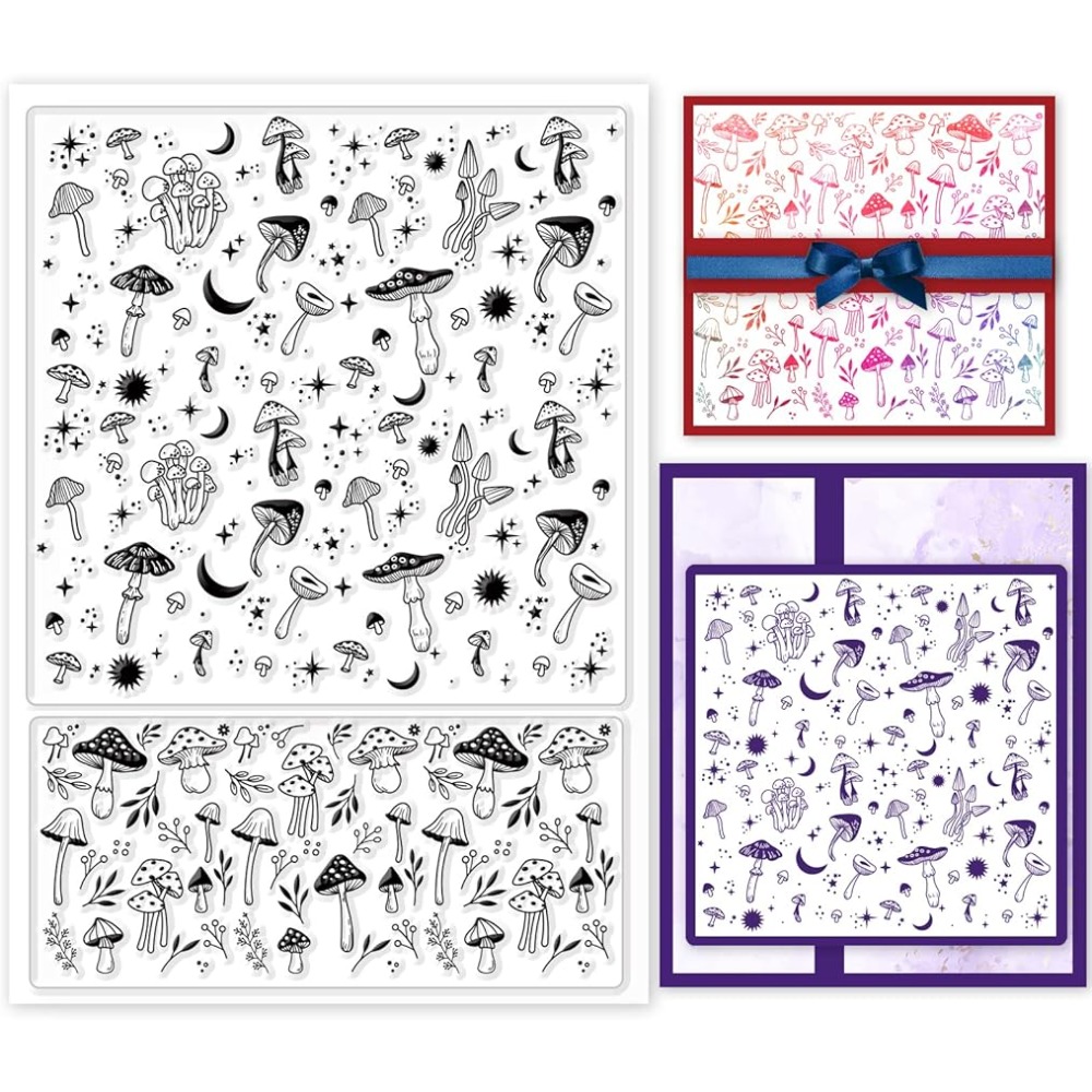 Clear Silicone Stamps For Card Making - Mantar arka plan temizle pullar bitkiler
