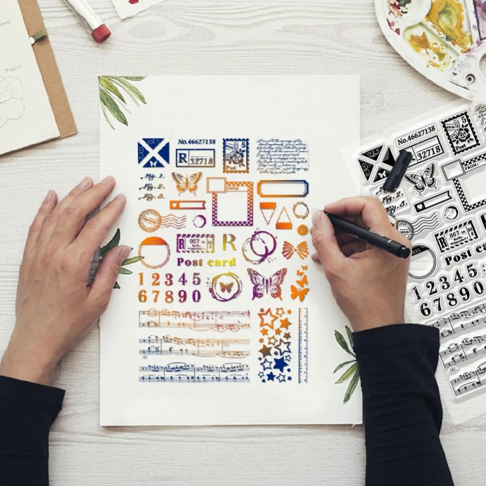 Posta temizle pullar çeşitli d - Clear Silicone Stamps For Card Making incelemesi ve fiyatı