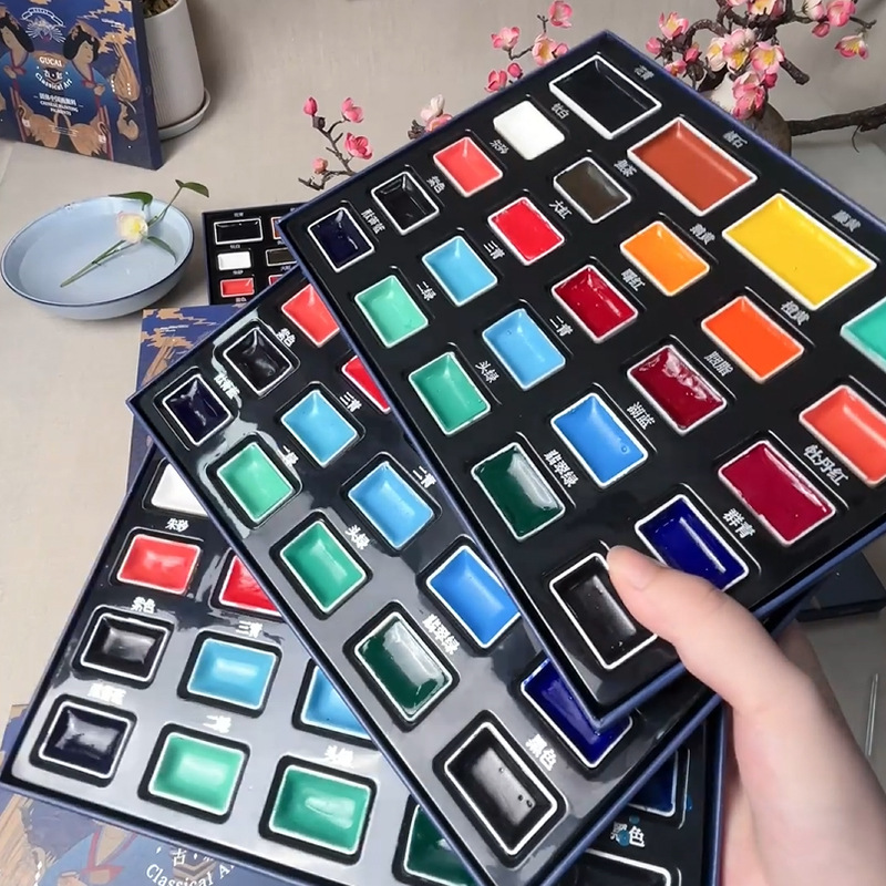 24 renkli Katı Çin Resim Pigme - Watercolor Paint Set Solid Pigment incelemesi ve fiyatı