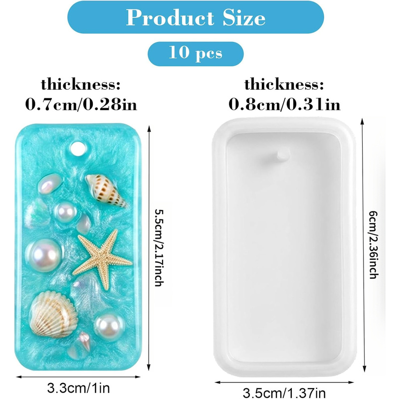 10 adetlik reçine anahtarlık t - Silicone Epoxy Resin Molds Set incelemesi ve fiyatı