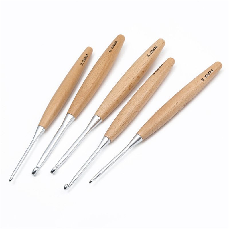 ABJI-40 Adet Ahşap Tığ Seti, 3 - Wooden Crochet Hooks Ergonomic Handle incelemesi ve fiyatı