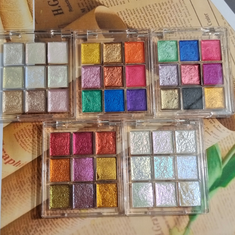 9 renk Nail Solid Pigment Auro - Watercolor Paint Set Solid Pigment incelemesi ve fiyatı