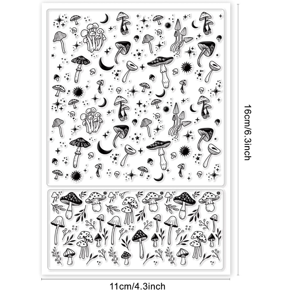 Mantar arka plan temizle pulla - Clear Silicone Stamps For Card Making incelemesi ve fiyatı