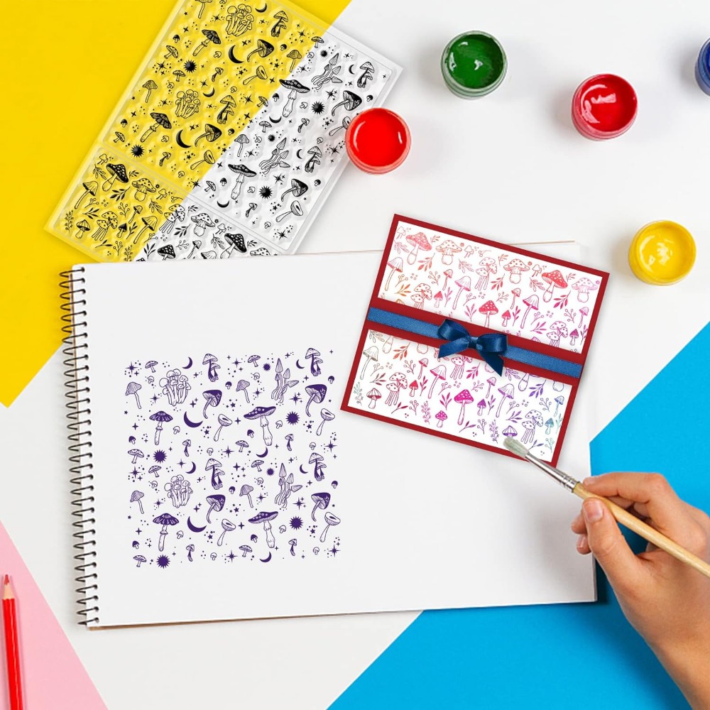 Mantar arka plan temizle pulla - Clear Silicone Stamps For Card Making incelemesi ve fiyatı