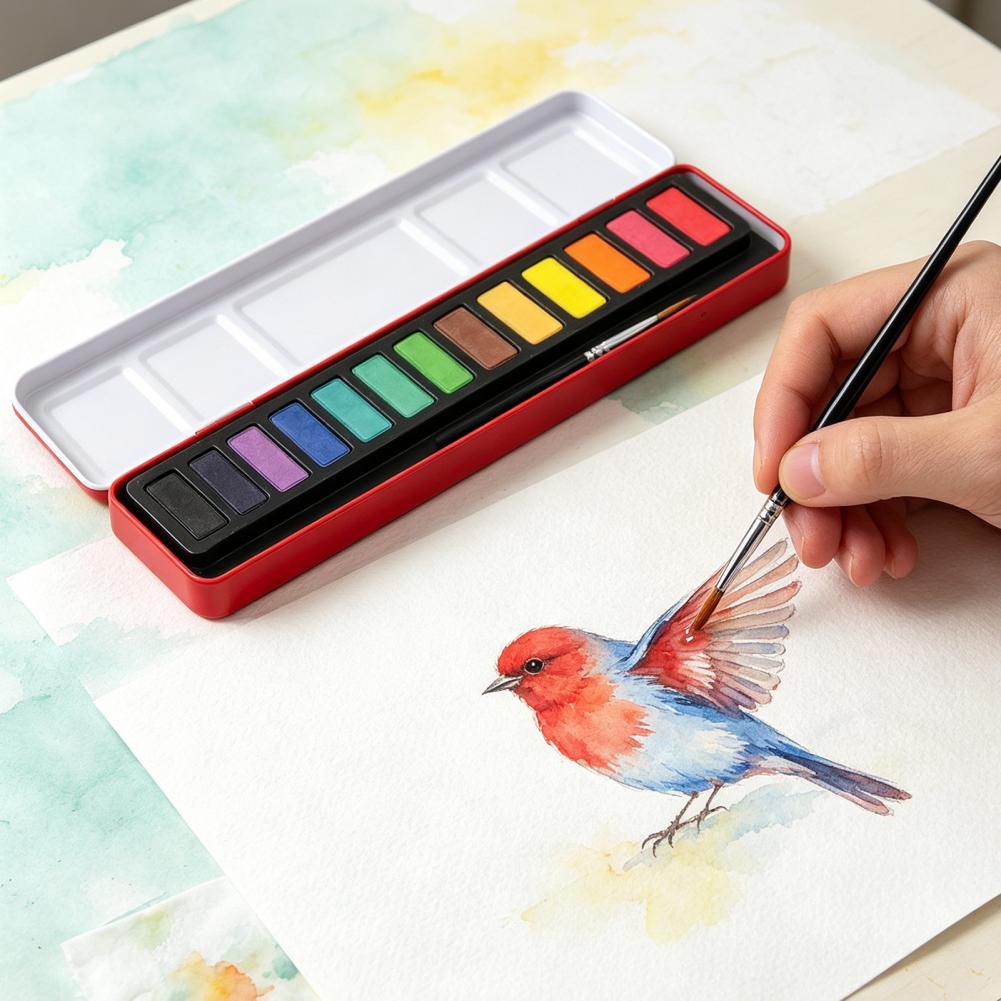 Taşınabilir Suluboya Boya Seti - Watercolor Paint Set Solid Pigment incelemesi ve fiyatı