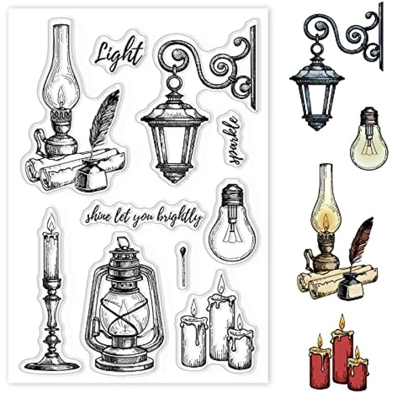 Vintage Işıklar Silikon Şeffaf - Clear Silicone Stamps For Card Making incelemesi ve fiyatı