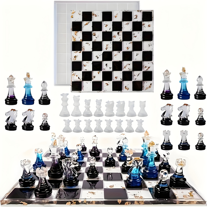 11Chessboard16Resin Silikon Ka - Silicone Epoxy Resin Molds Set incelemesi ve fiyatı