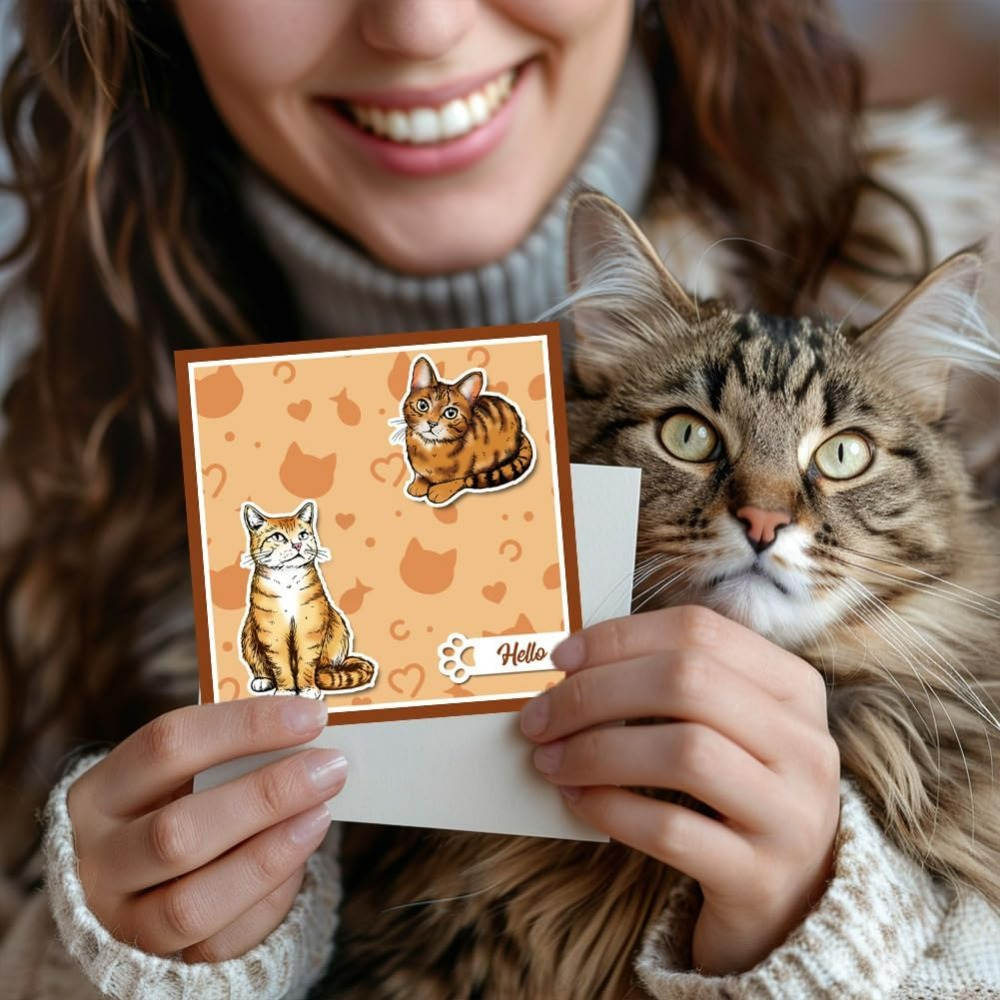 Kedi Temizle Pullar Gerçekçi K - Clear Silicone Stamps For Card Making incelemesi ve fiyatı